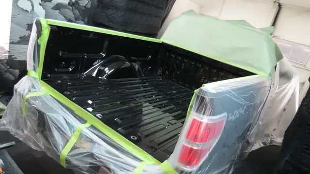 Mask bedliner for paint job