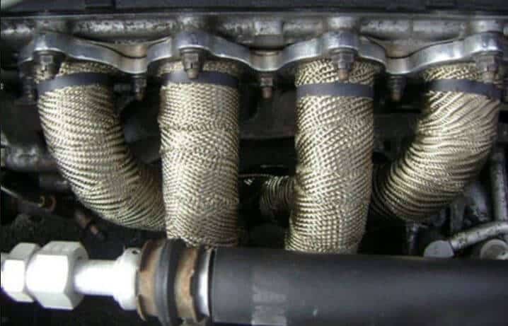 Exhaust wrap heat