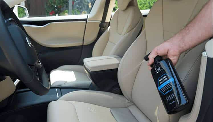 Pleather car seat cleaning