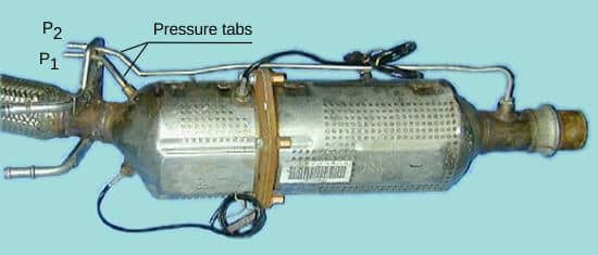 Dpf filter location pressure lines