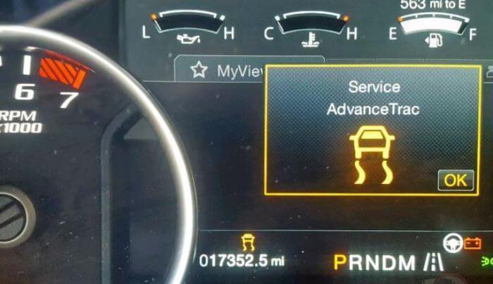 What Does Service Advancetrac Mean on dashboard