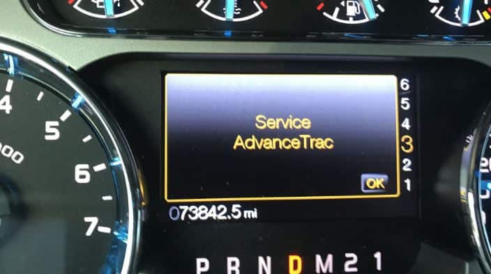 When Does The Advancetrac Service Warning Pop Up